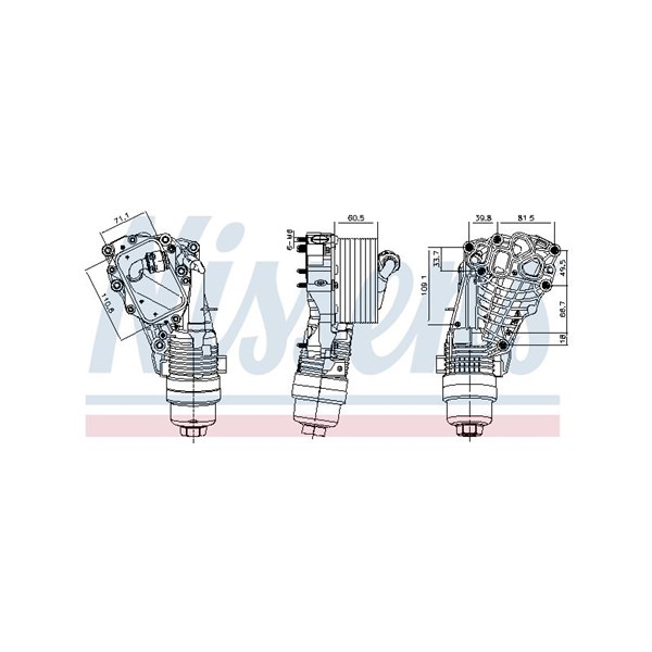 Oljekylare, motor Nissens 91399 NISSENS