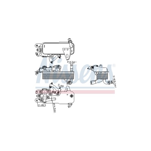 Oljekylare, automatisk transmission Nissens 91480 NISSENS