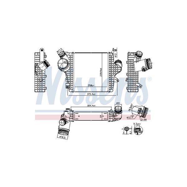 Intercooler, Vänster Nissens 961304 NISSENS