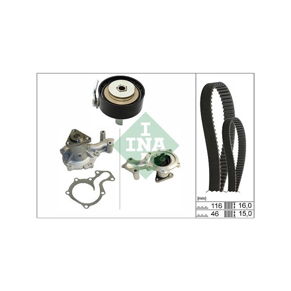 Kamremskit med vattenpump Ina 530 0745 30 INA