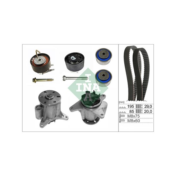 Kamremskit med vattenpump Ina 530 0764 31 INA