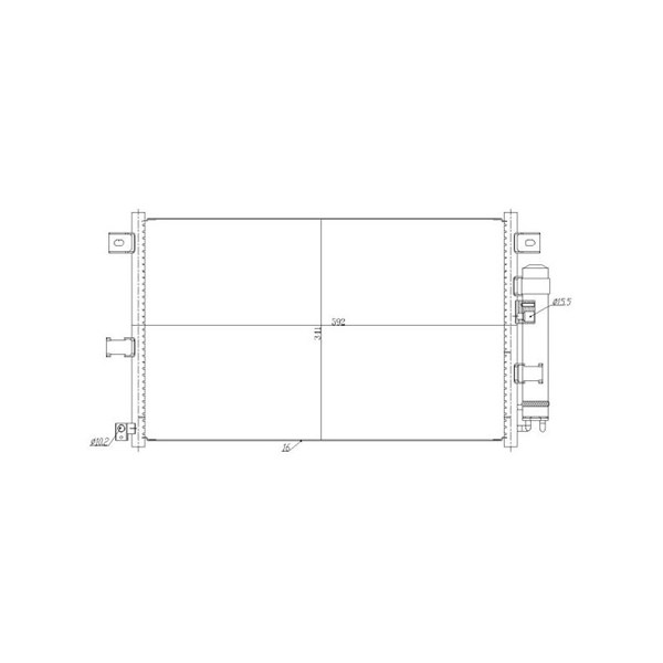 Kondensor, klimatanläggning Nrf 350481 NRF