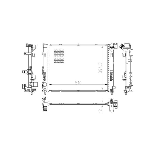 Kylare, motorkylning Nrf 550038 NRF