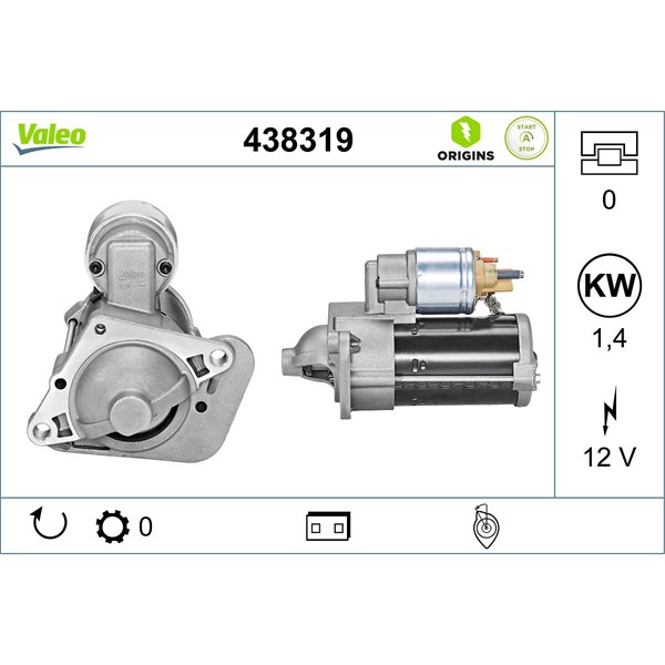 Startmotor 12V Valeo 438319 VALEO
