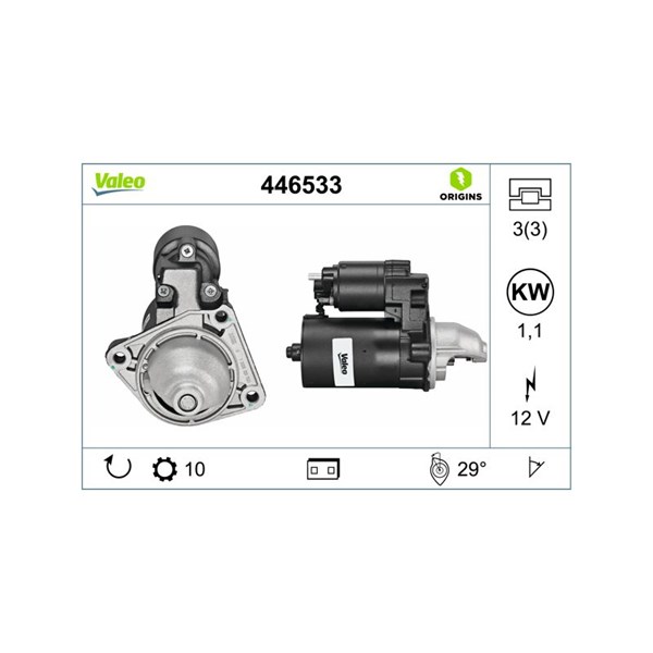 Startmotor 12V Valeo 446533 VALEO