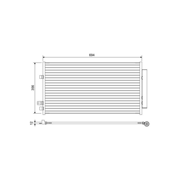 Kondensor, klimatanläggning Valeo 822638 VALEO