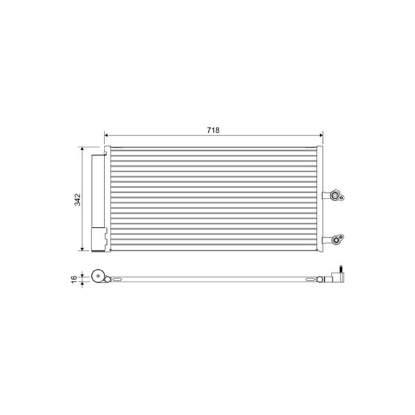 Kondensor, klimatanläggning Valeo 822644 VALEO