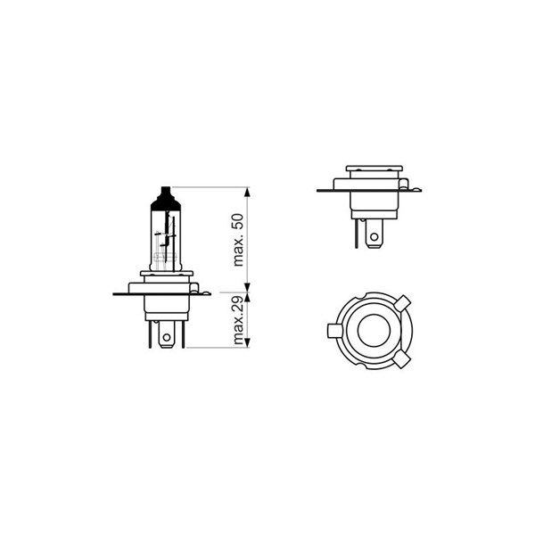 Halogenlampa BOSCH Pure Light WSPU43t-3 12V Bosch 1 987 302 092 BOSCH