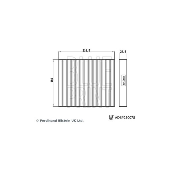 Kupefilter Blue print ADBP250078 BLUE PRINT Kupefilter Blue print ADBP250078 BLUE PRINT