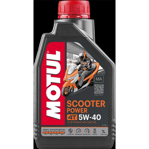 MC Motorolja Motul Scooter Power 4T 5W-40 MA, 1L Motul 105958 MOTUL
