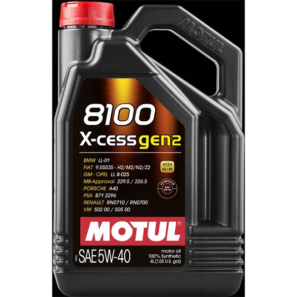 Motorolja Motul 8100 X-CESS GEN2 5W-40, 4L, Universal MOTUL