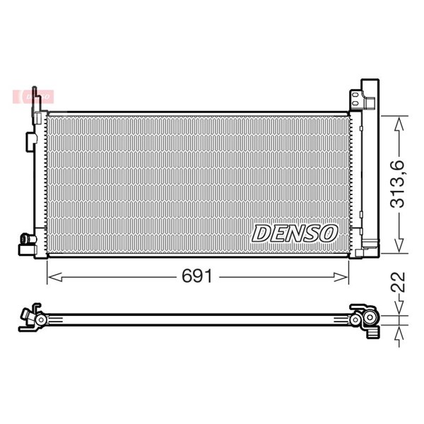 Kondensor, klimatanläggning Denso DCN50124 DENSO