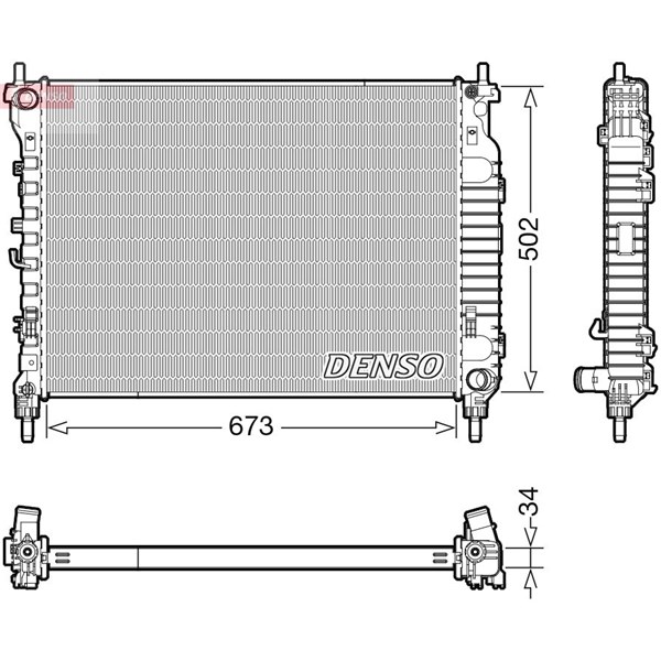 Kylare, motorkylning Denso DRM20125 DENSO