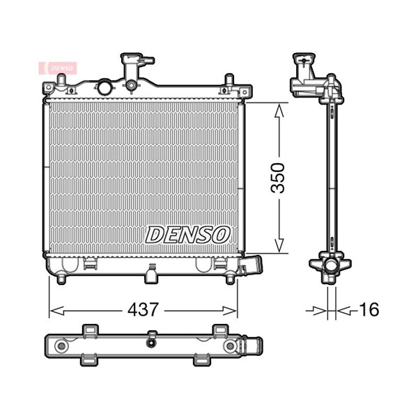 Kylare, motorkylning Denso DRM41009 DENSO