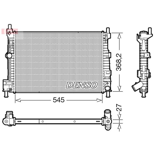 Kylare, motorkylning Denso DRM44045 DENSO