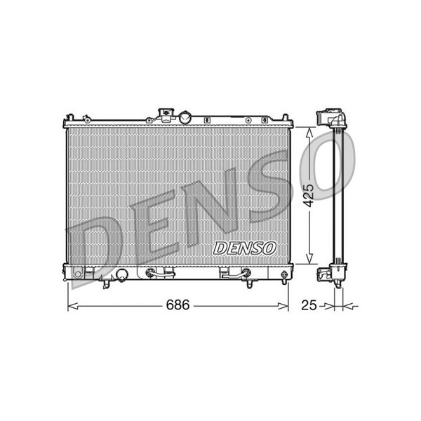 Kylare, motorkylning Denso DRM45027 DENSO