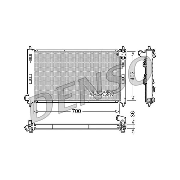 Kylare, motorkylning Denso DRM45029 DENSO