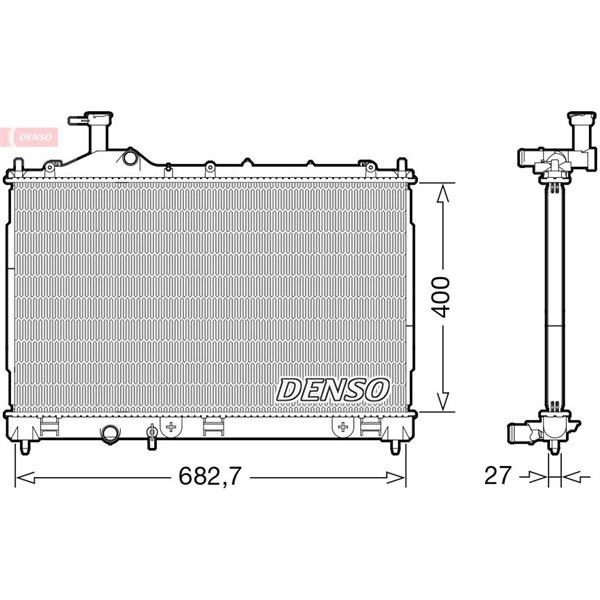 Kylare, motorkylning Denso DRM45042 DENSO