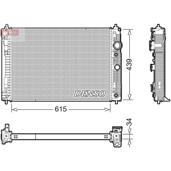 Kylare, motorkylning Denso DRM46045 DENSO