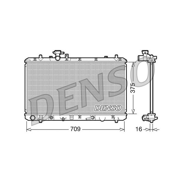 Kylare, motorkylning Denso DRM47024 DENSO