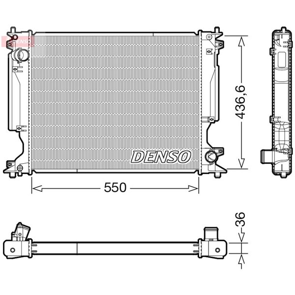 Kylare, motorkylning Denso DRM51014 DENSO