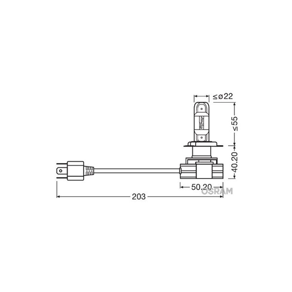 LED-lampa Osram LEDriving  HL P43t, Universal 12V Osram 9726CW OSRAM