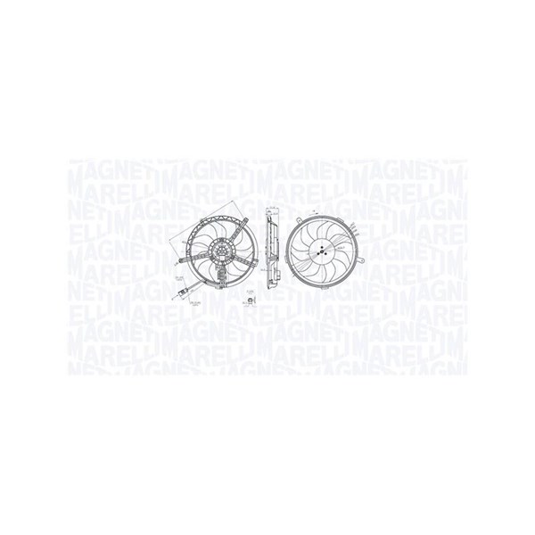Fläkt, kylare 12V Magneti marelli 069422851010 MAGNETI MARELLI