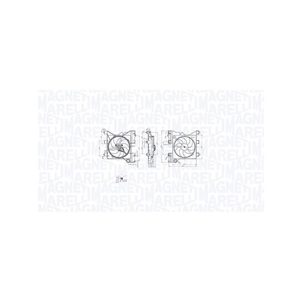 Fläkt, kylare 12V Magneti marelli 069422852010 MAGNETI MARELLI