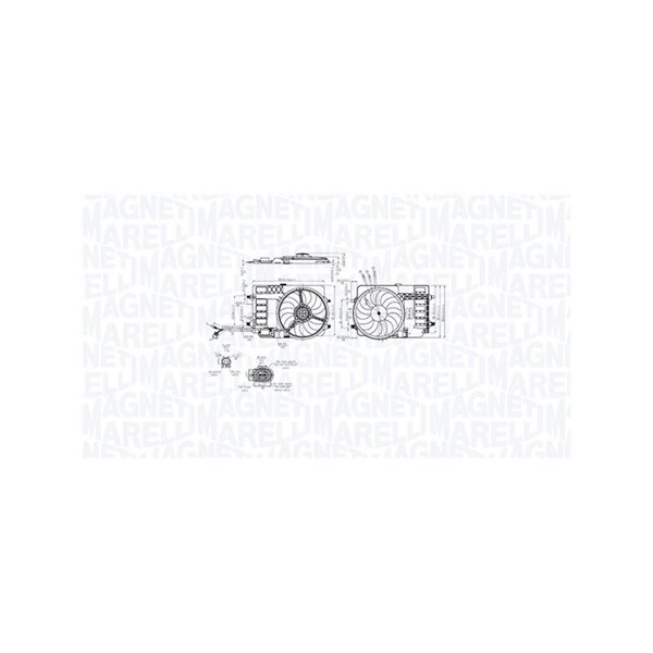 Fläkt, kylare 12V Magneti marelli 069422858010 MAGNETI MARELLI