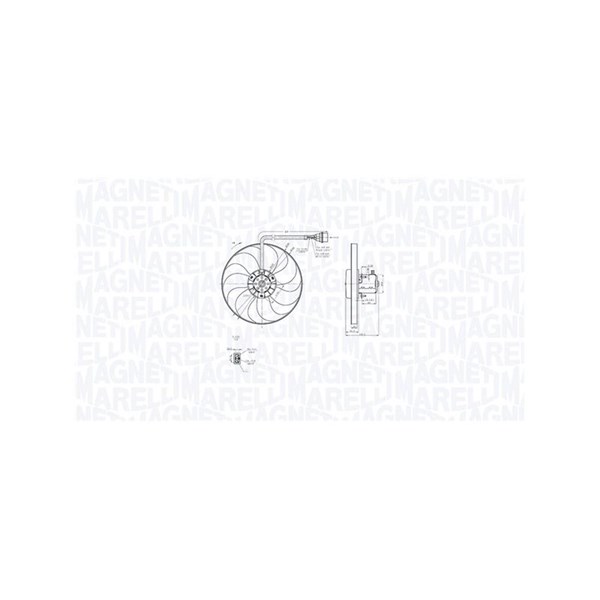 Fläkt, kylare 12V Magneti marelli 069422877010 MAGNETI MARELLI