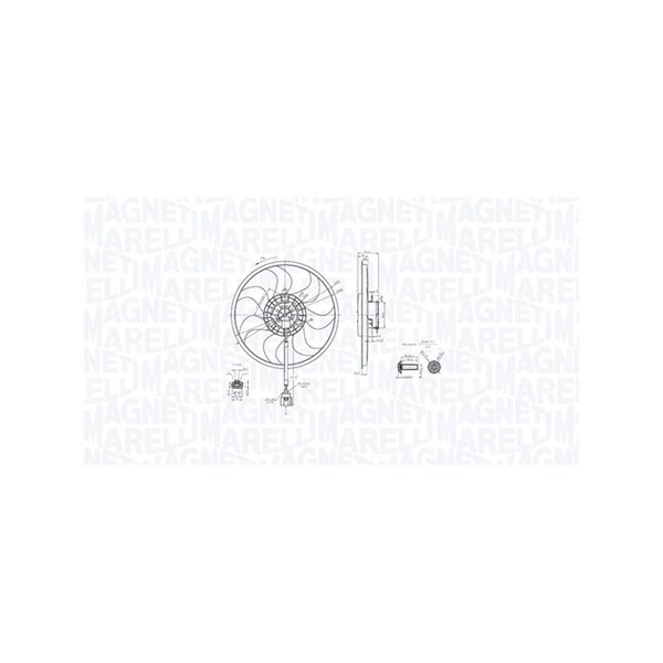 Fläkt, kylare 12V Magneti marelli 069422889010 MAGNETI MARELLI