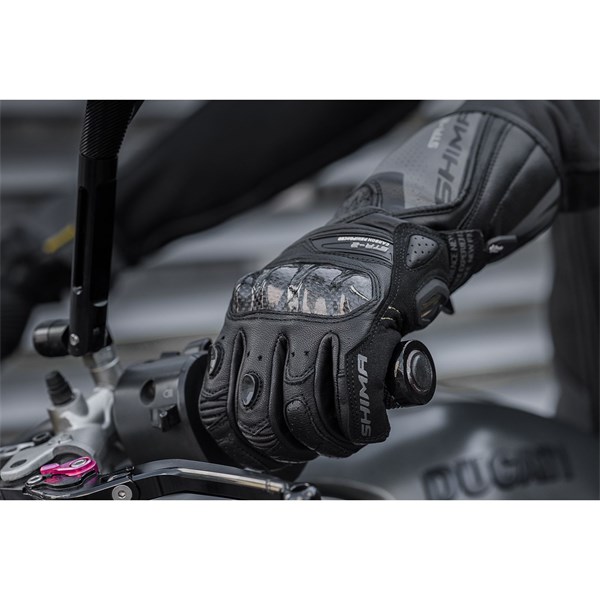 MC herrhandskar Long SHIMA STR Black S Shima STR-BLACK-S SHIMA