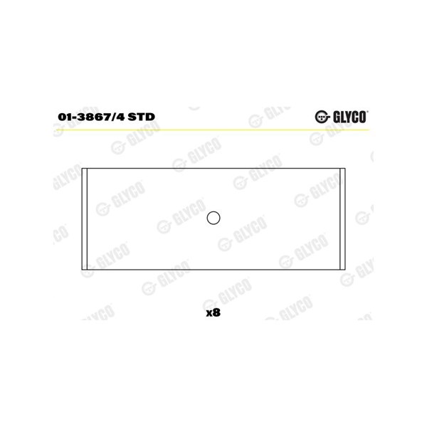 Vevstakslager Glyco 01-3867/4 STD GLYCO
