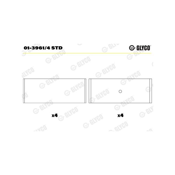 Vevstakslager Glyco 01-3961/4 STD GLYCO