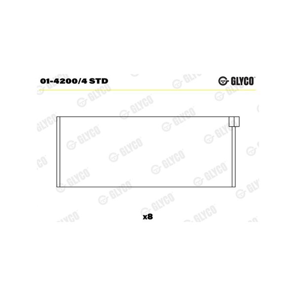 Vevstakslager Glyco 01-4200/4 STD GLYCO Vevstakslager Glyco 01-4200/4 STD GLYCO