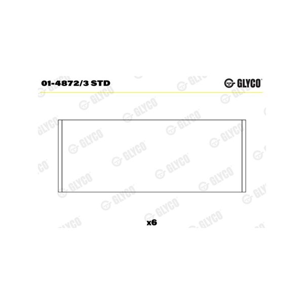 Vevstakslager Glyco 01-4872/3 STD GLYCO