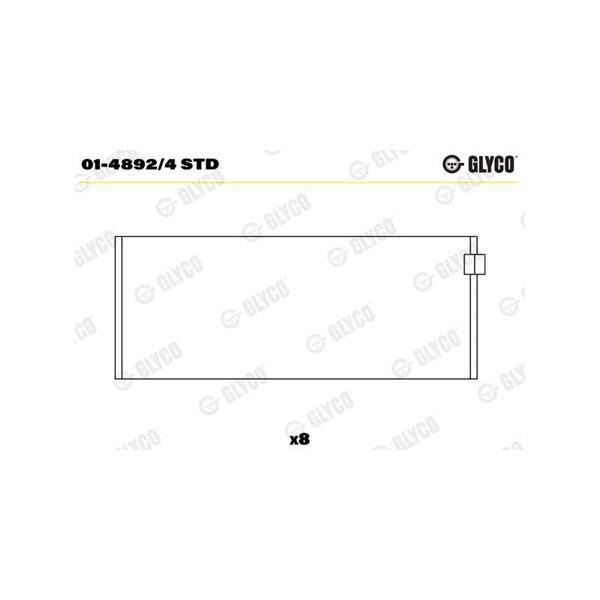 Vevstakslager Glyco 01-4892/4 STD GLYCO