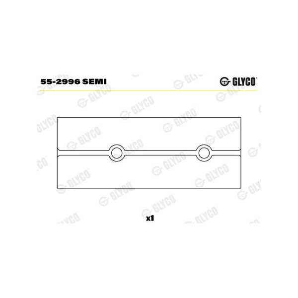 Övre bussning, vevstake Glyco 55-2996 SEMI GLYCO