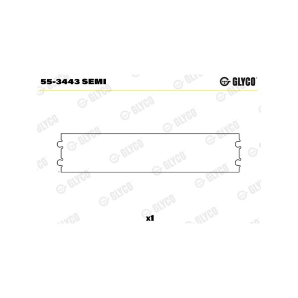 Övre bussning, vevstake Glyco 55-3443 SEMI GLYCO