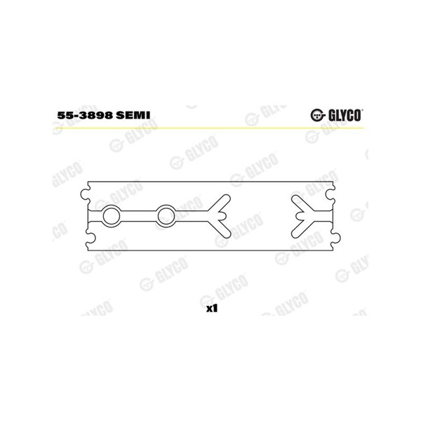 Övre bussning, vevstake Glyco 55-3898 SEMI GLYCO