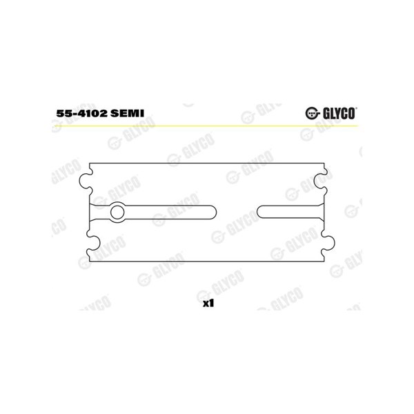 Övre bussning, vevstake Glyco 55-4102 SEMI GLYCO