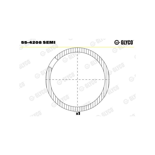 Övre bussning, vevstake Glyco 55-4208 SEMI GLYCO