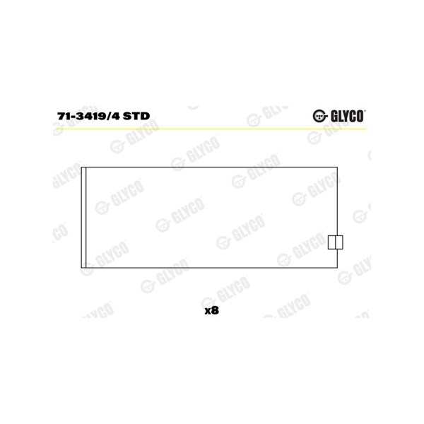 Vevstakslager Glyco 71-3419/4 STD GLYCO