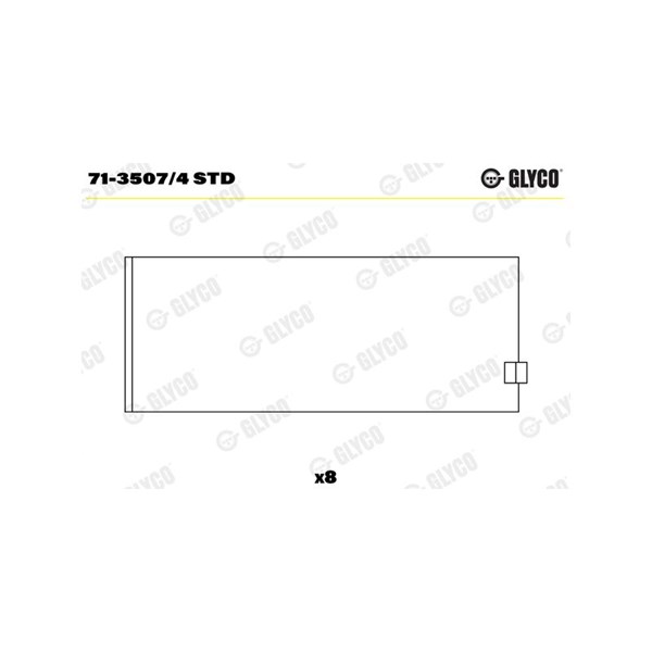 Vevstakslager Glyco 71-3507/4 STD GLYCO