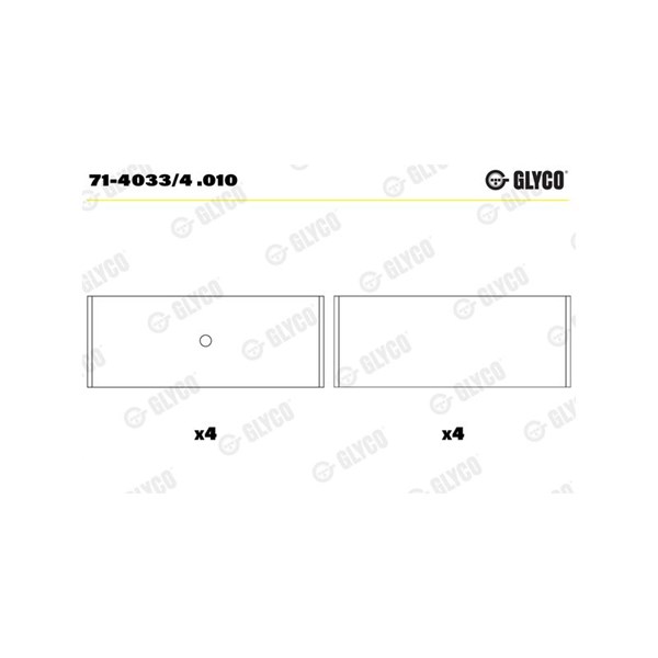 Vevstakslager Glyco 71-4033/4 .010 GLYCO