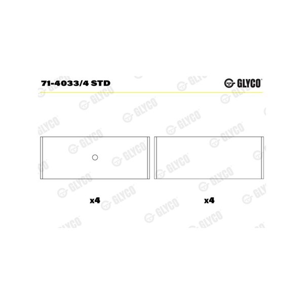 Vevstakslager Glyco 71-4033/4 STD GLYCO