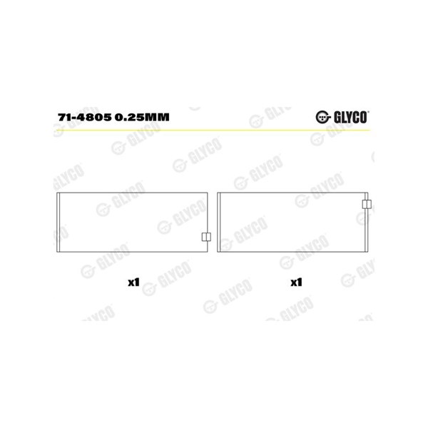 Vevstakslager Glyco 71-4805 0.25MM GLYCO