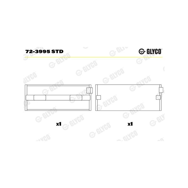 Vevlager Glyco 72-3995 STD GLYCO