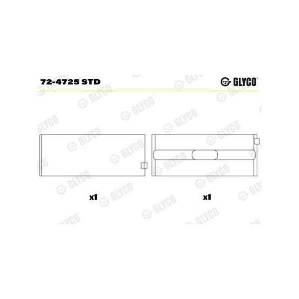 Vevlager Glyco 72-4725 STD GLYCO