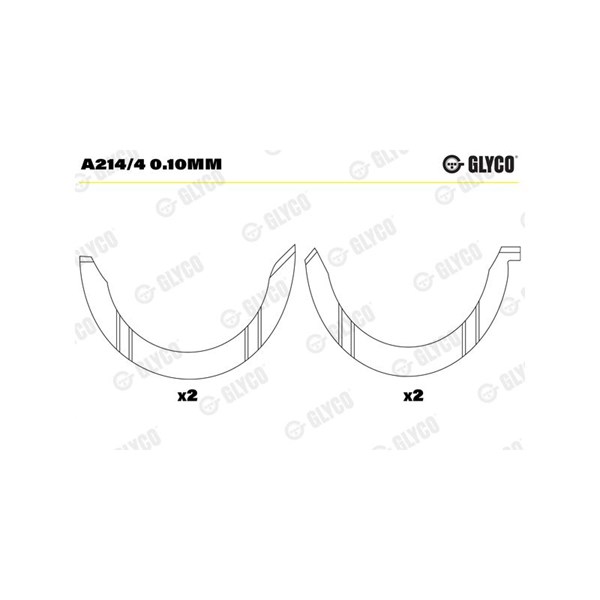 Distansskiva, vevaxel Glyco A214/4 0.10mm GLYCO